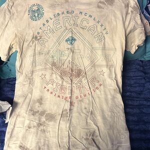 American Fighter Women’s Tee - Cream and Red